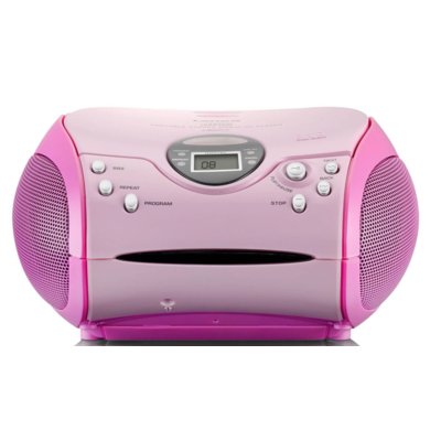Radioodtwarzacz / Bombox LENCO SCD-24 Różowy, Odtwarzacz CD, CD-R, CD-RW, Wejście USB/AUX, Tuner FM, Zasilanie Bateryjne