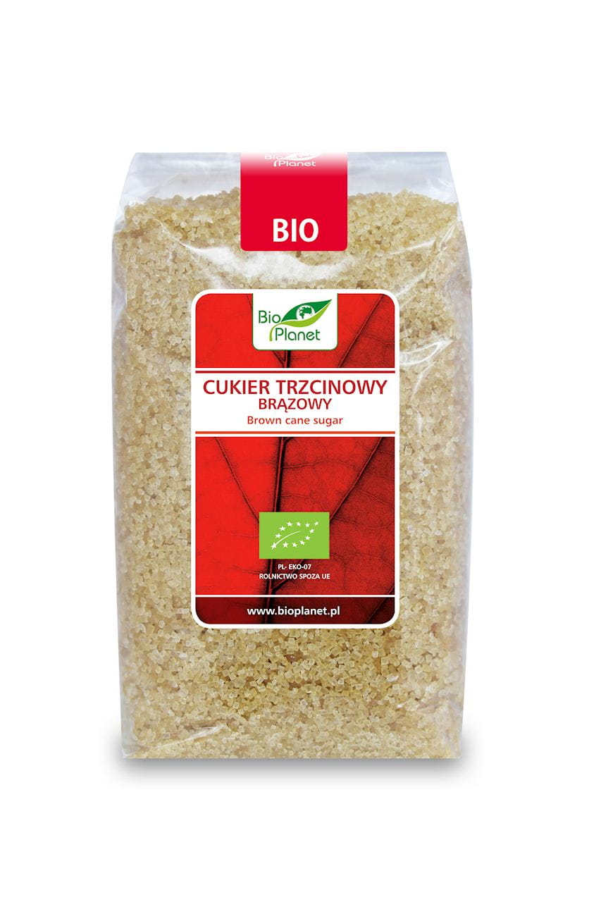Cukier trzcinowy brązowy Demerara BIO 500g (BioPlanet)