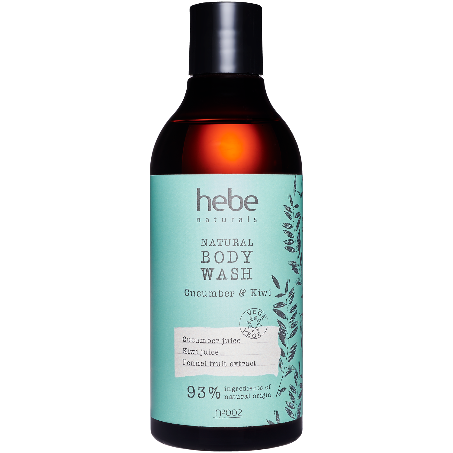 Hebe Naturals Natural Body Wash Cucumber&Kiwi żel pod prysznic, 400 ml