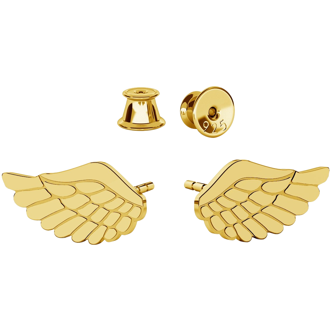 Giorre Skrzydła kolczyki ze srebra próby 925, 1 para