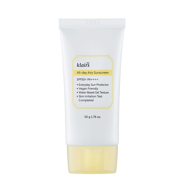 Dear Klairs All-day Airy Sunscreen lekki ochronny żel-krem do twarzy SPF 50+, 50 ml