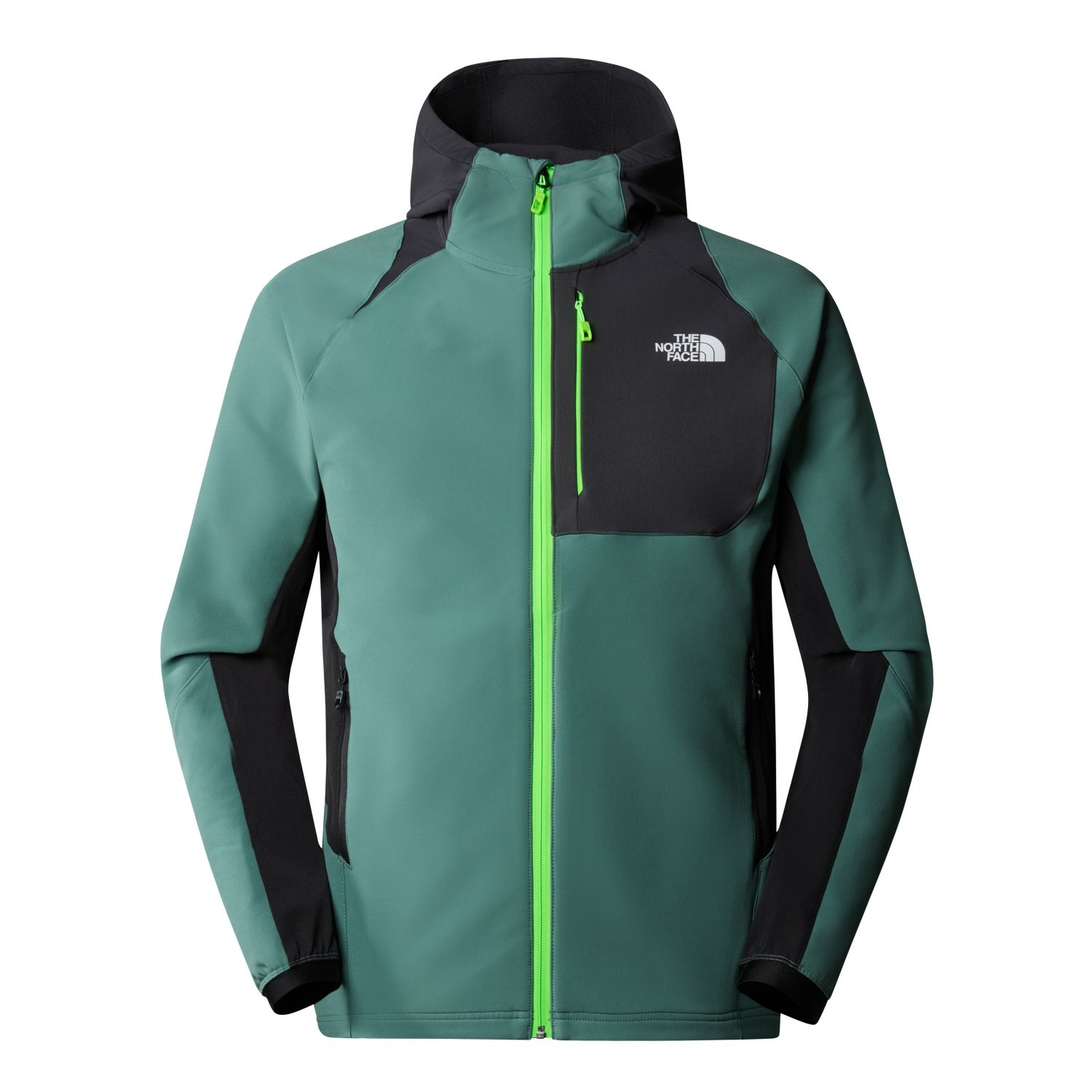 Męska kurtka softshellowa The North Face AO Softshell Hoodie dark sage/black/asphalt grey - XL