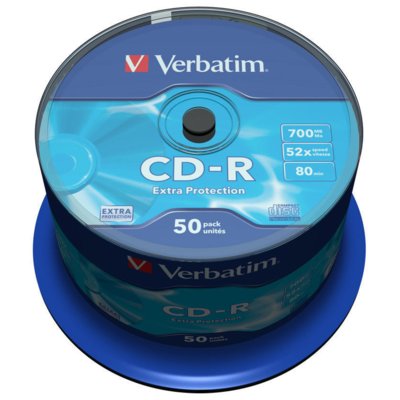 Płyta VERBATIM Extra Protection CD-R, 700 MB, 52x (50 szt.)