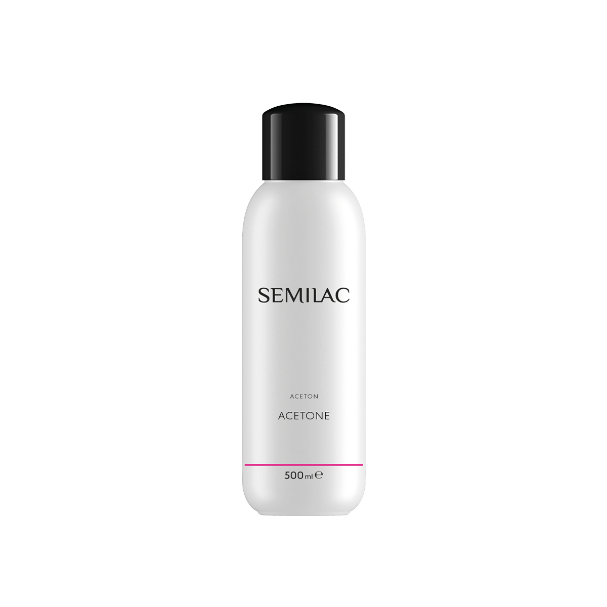 Semilac aceton do zmywania lakierów hybrydowych, 500 ml