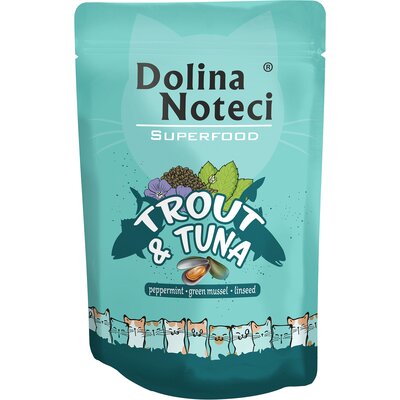 Karma dla kota DOLINA NOTECI Superfood z pstrągiem i tuńczykiem 85 g