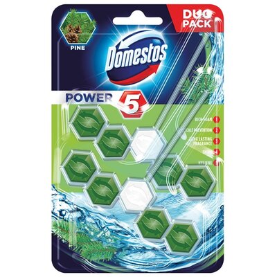 Kostka do WC DOMESTOS Power 5 Pine 2x55g