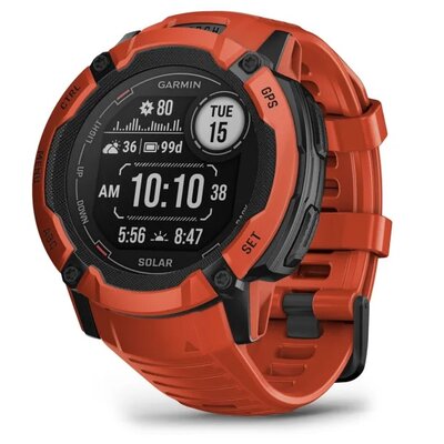 Smartwatch GARMIN Instinct 2X Solar Czerwony