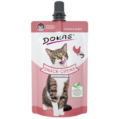 Przysmak dla kota DOKAS Snack Cream Kurczak i krewetki 90 g