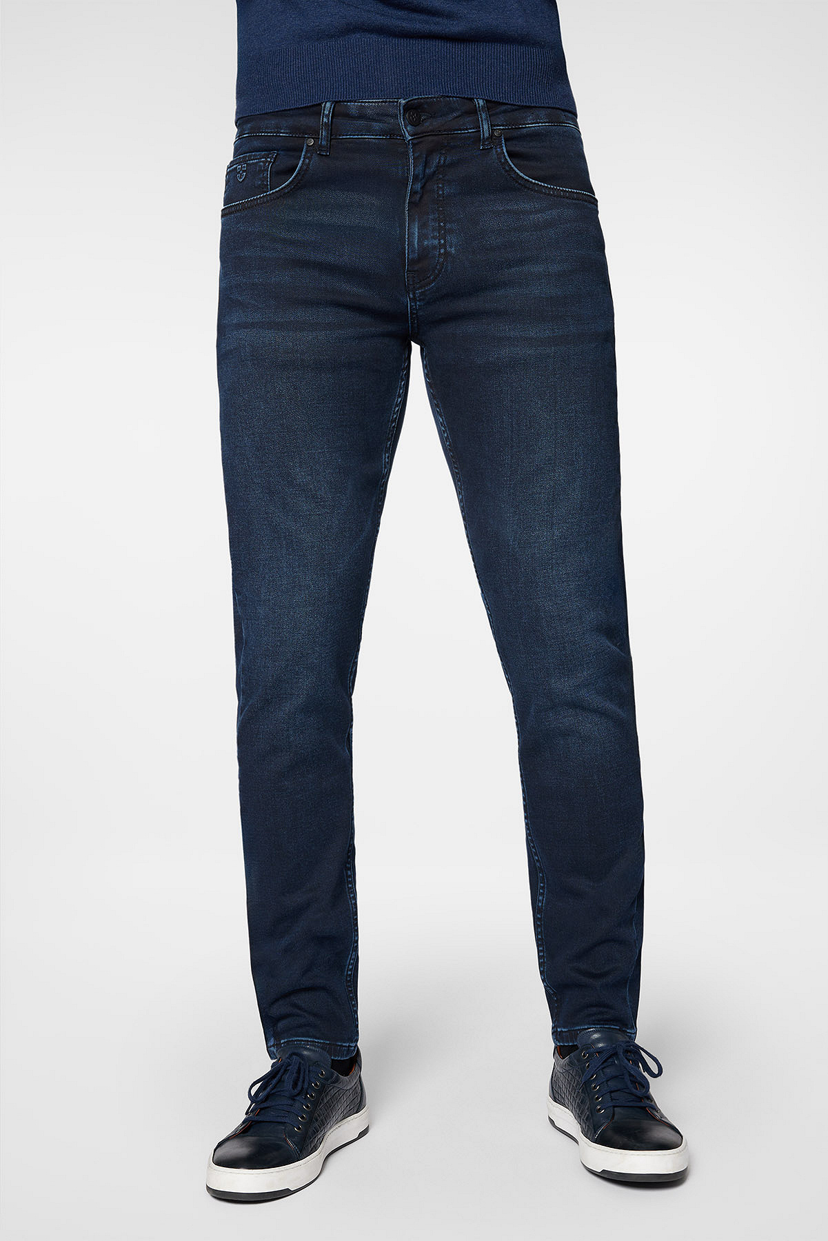 Próchnik - Jeansy Ciemnogranatowe Slim Fit PM7