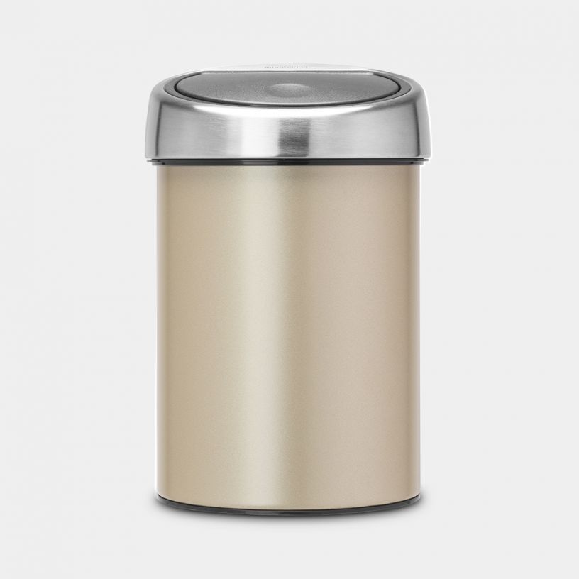 Brabantia - Kosz Touch Bin 3L Metaliczne Złoto/Stal Matowa Wieko