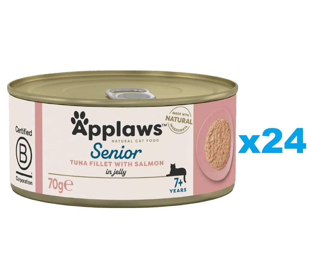 APPLAWS Cat Senior Tuna with Salmon in Jelly tuńczyk z łososiem w galaretce dla seniora 24x70g