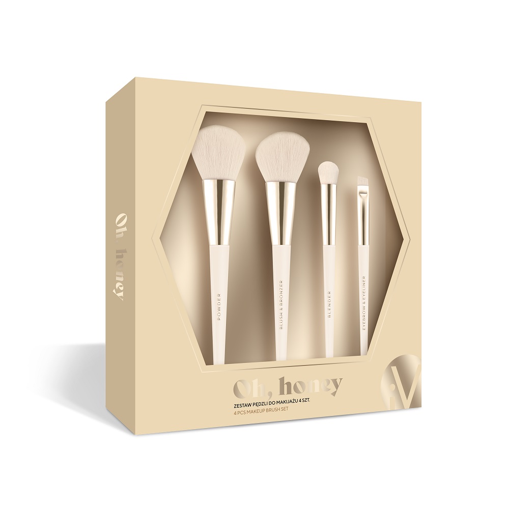 Inter Vion Makeup Brush Set zestaw: pędzle do makijażu, 4 szt.