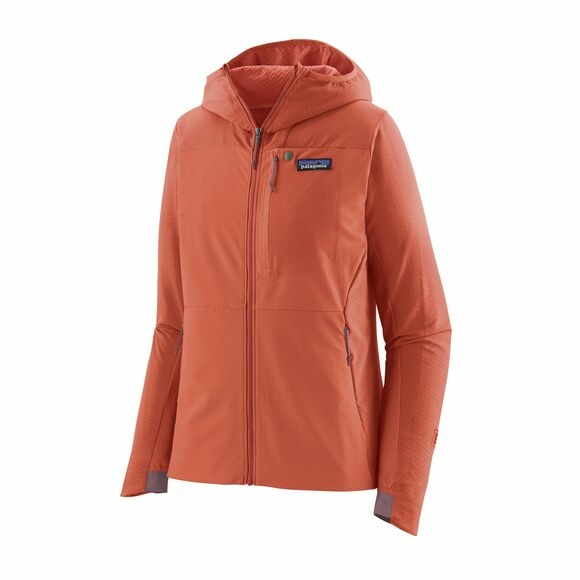 Damska kurtka softhellowa Patagonia R1 CrossStrata Hoody quartz coral - L