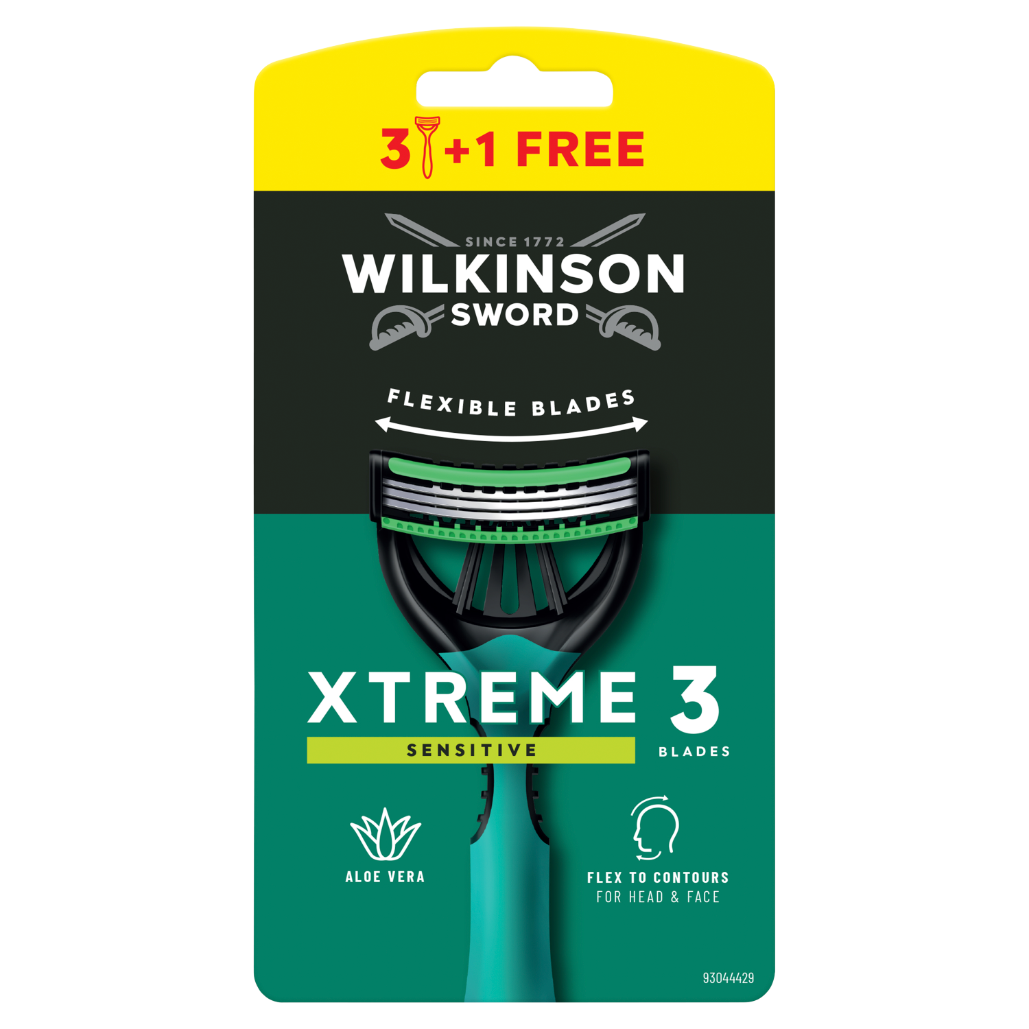 Wilkinson Sword Xtreme3 Sensitive jednorazowe maszynki do golenia dla mężczyzn, 4 szt.
