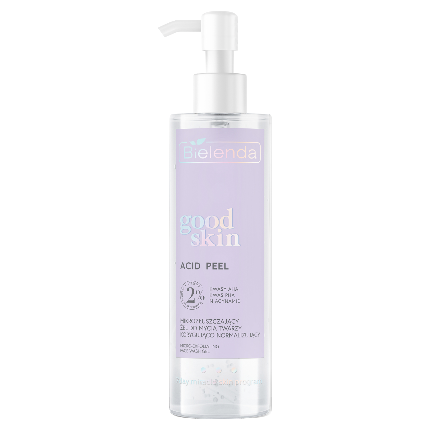 Bielenda Good Skin Acid Peel mikrozłuszczający żel do mycia twarzy, 195 g