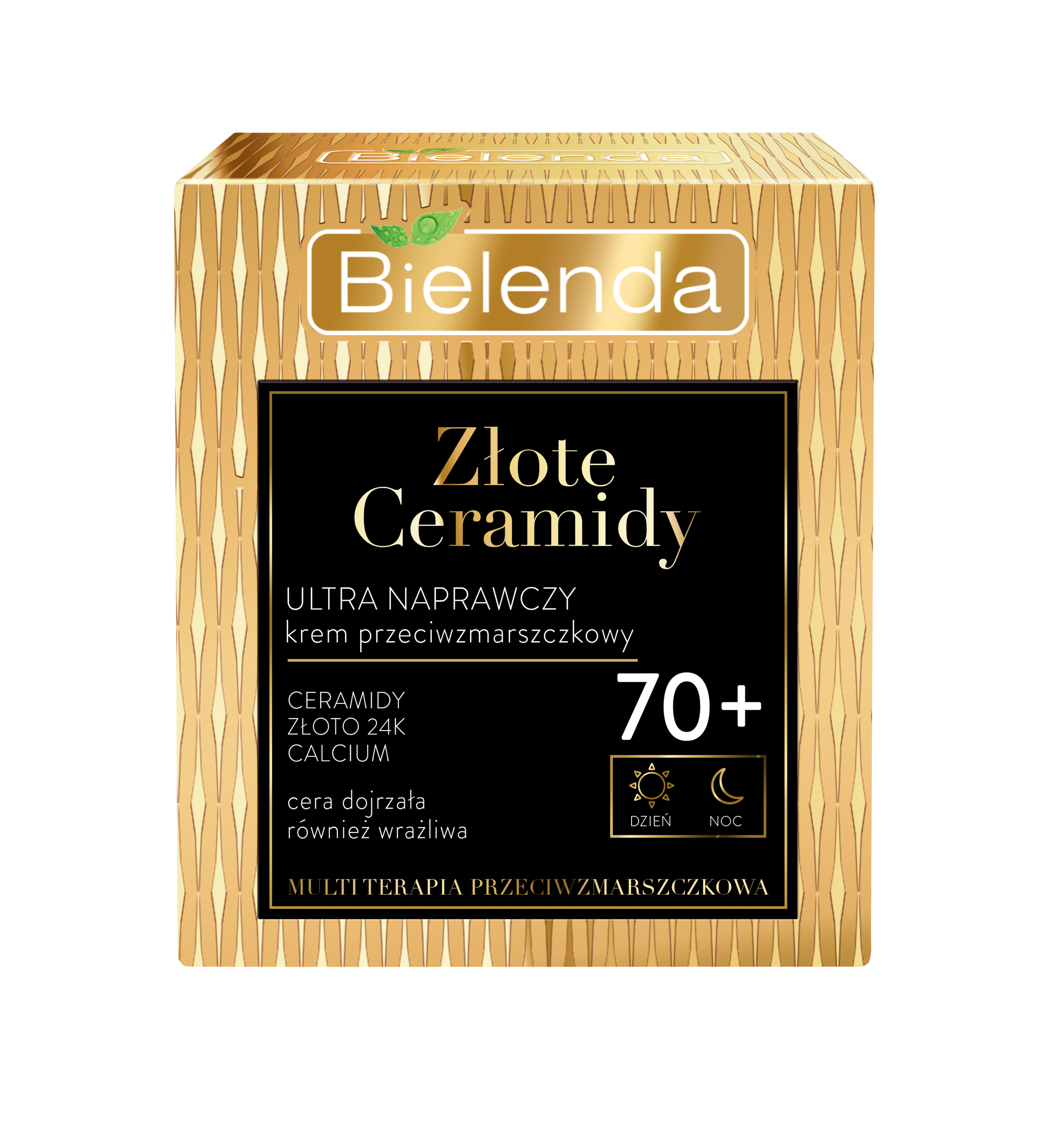 Bielenda Złote Ceramidy 70+ krem do twarzy na dzień i noc ultra naprawczy, 50 ml