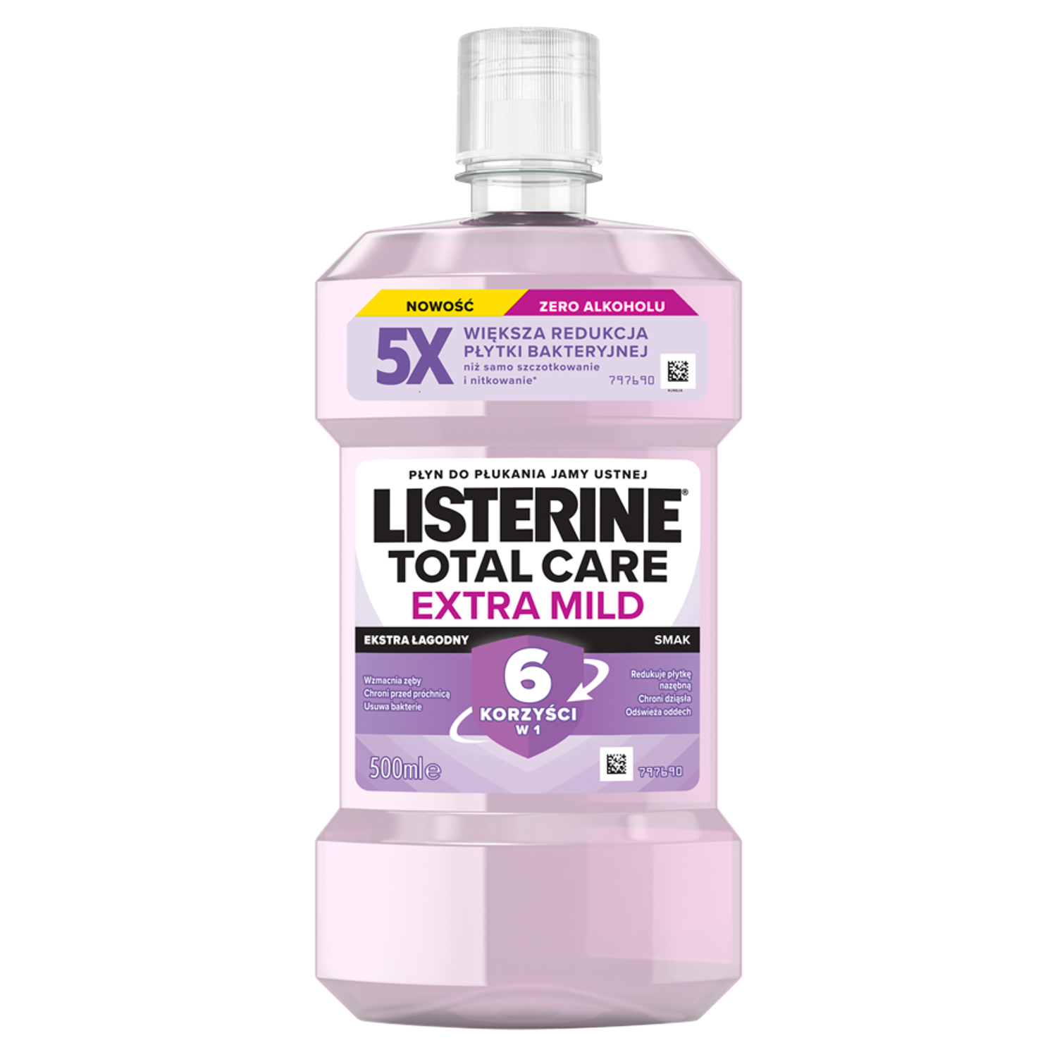 Listerine Total Care Extra Mild płyn do płukania jamy ustnej, 500 ml