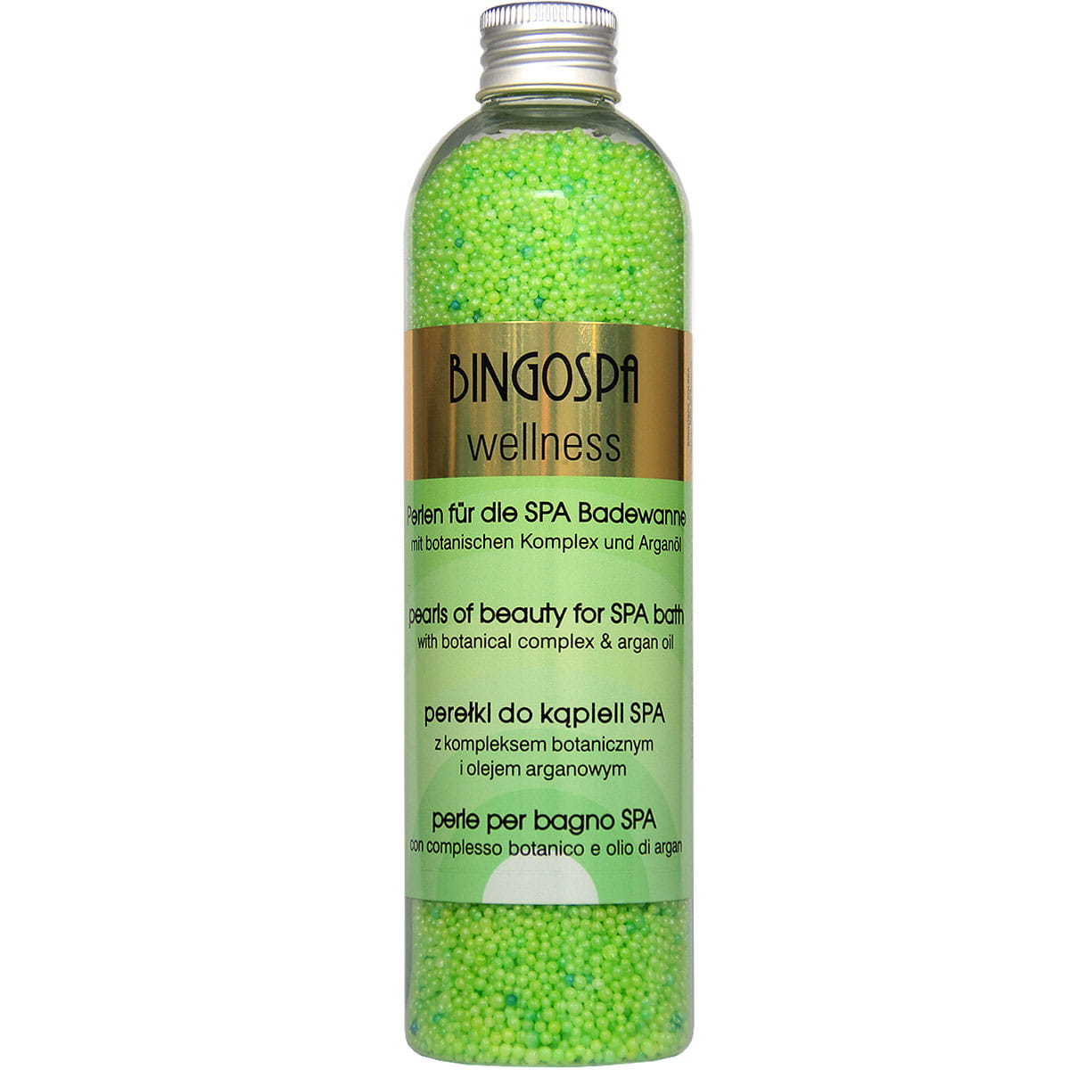 Bingospa Wellness perełki do kąpieli Pearls of beauty for SPA bath, botanical complex & argan oil, 230 g
