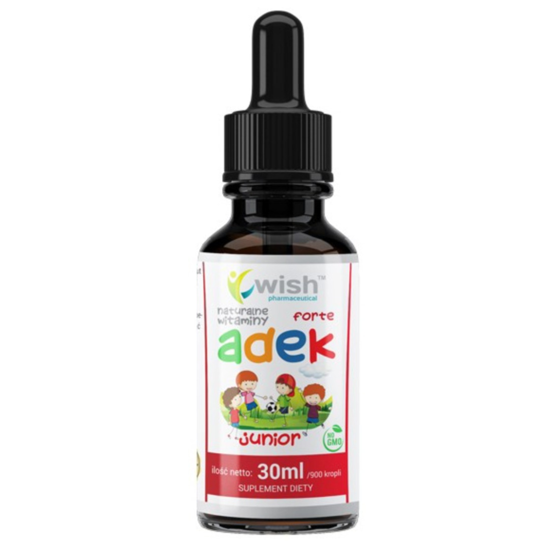 Wish Naturalna Witamina ADEK Forte Junior suplement diety, 30 ml