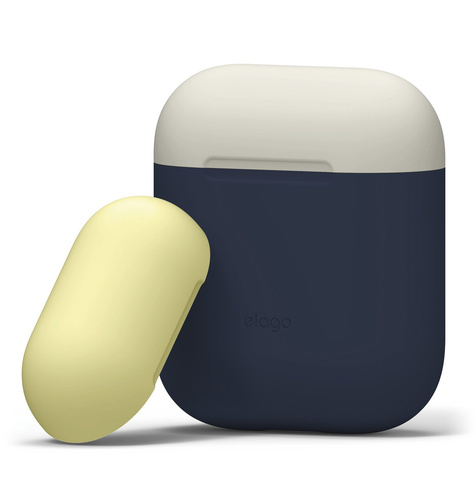 Elago DUO CASE - etui do słuchawek AirPods Niebieskie - Białe/Żółte