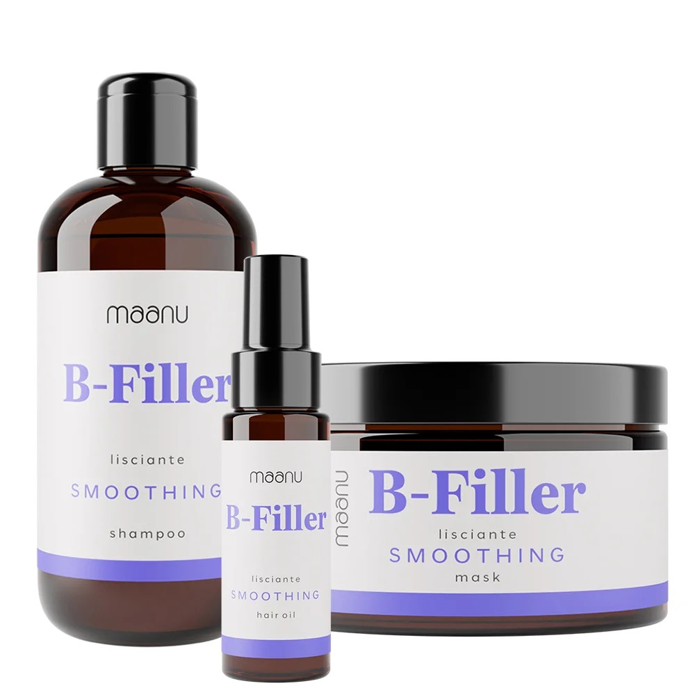 Maanu B-Filler zestaw: szampon, 250 ml + maska, 250 ml + olejek, 50 ml