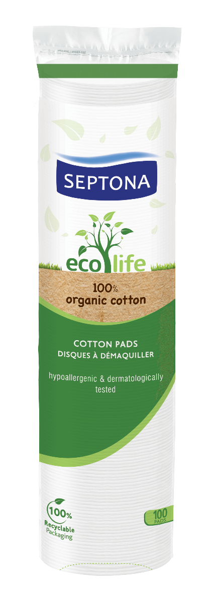 Septona EcoLife, płatki do demakijażu, 100 sztuk