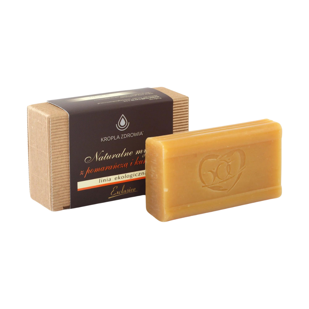 Pharmedis Kropla Zdrowia Linia Ekologiczna naturalne mydło z pomarańczą i kurkumą, 130 g