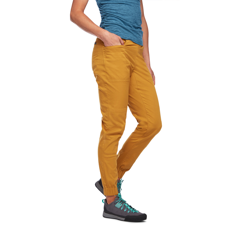 Damskie spodnie wspinaczkowe z wysokim stanem Black Diamond Notion SP Pants amber - L