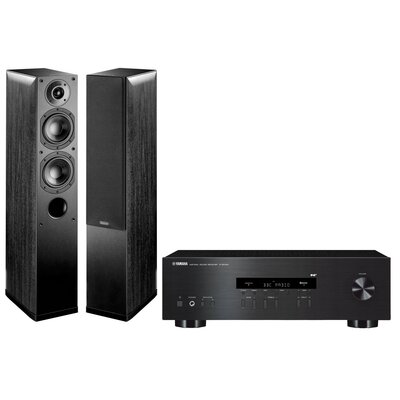 Zestaw Stereo YAMAHA R-S202D Czarny + Kolumny głośnikowe INDIANA Line Nota 550 X Czarny