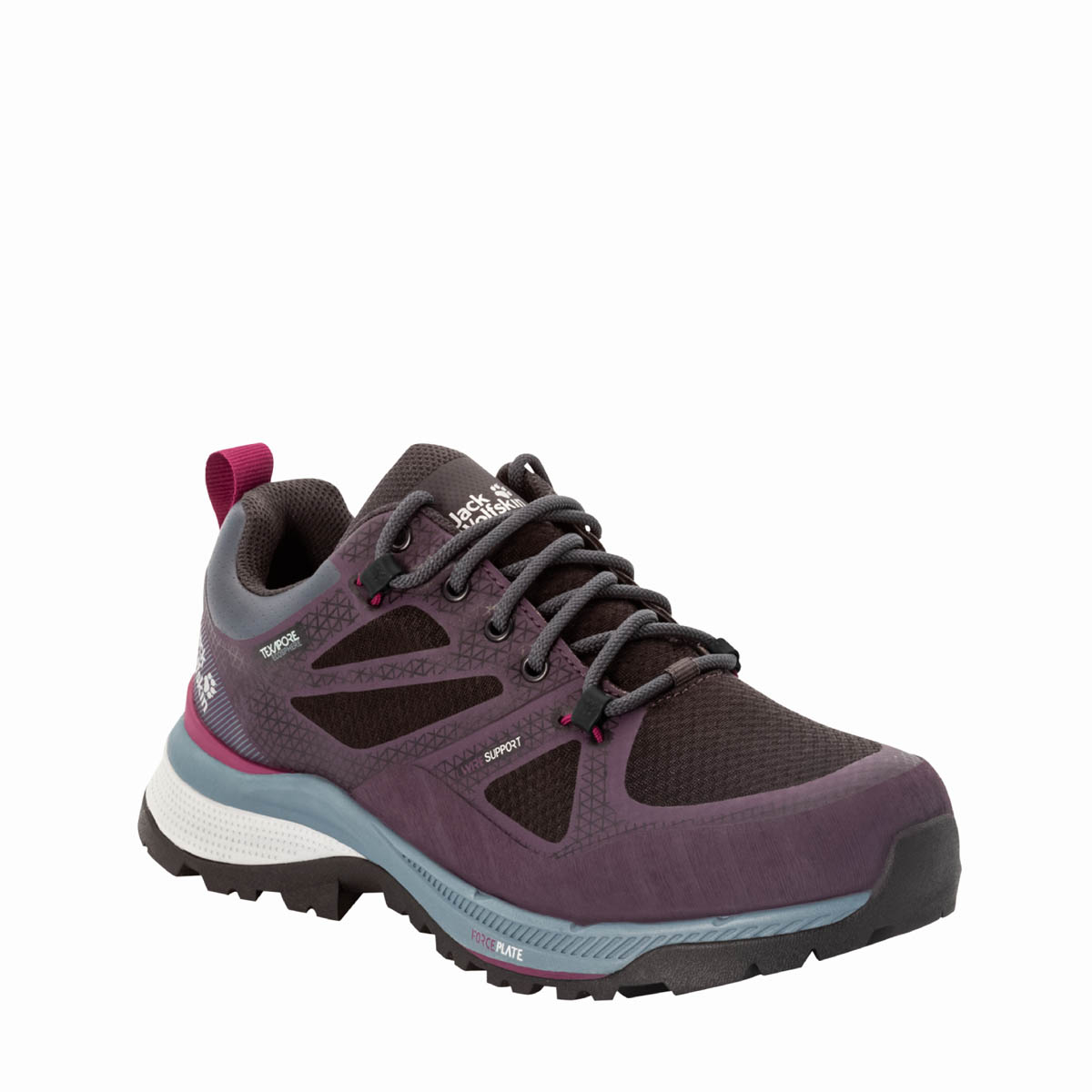 Buty damskie trekkingowe Jack Wolfskin FORCE STRIKER TEXAPORE LOW W purple / grey - 40,5