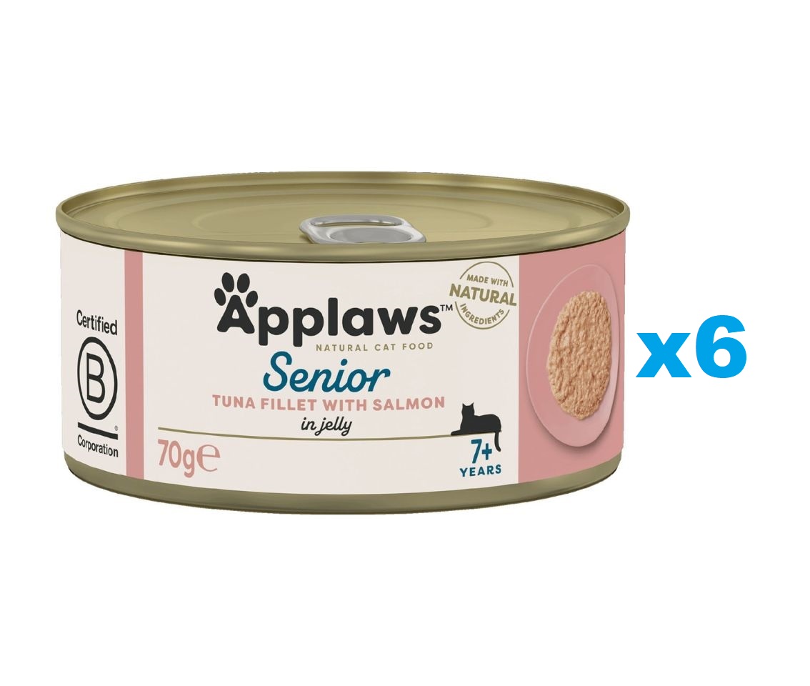 APPLAWS Cat Senior Tuna with Salmon in Jelly tuńczyk z łososiem w galaretce dla seniora 6x70g