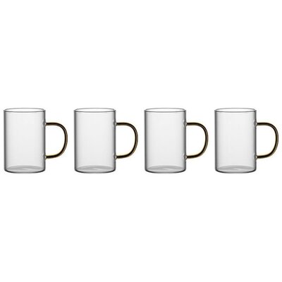 Zestaw szklanek MG HOME Single Wall Musztardowy 300ml (4 sztuki)