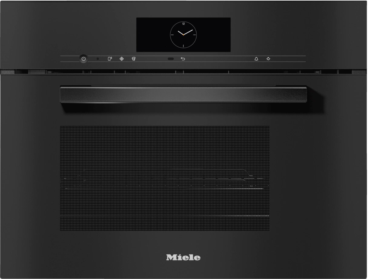 Miele - Urządzenie do gotowania na parze z mikrofalą i przyłączem świeżej wody DGM 7845 45cm ObsidianBlack