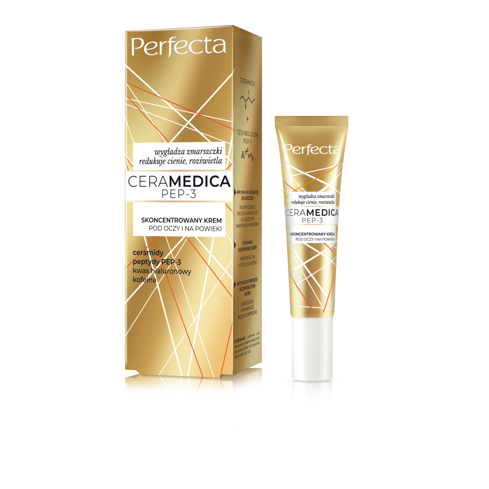 Perfecta Ceramedica Pep-3 skoncentrowany krem pod oczy i na powieki, 15 ml