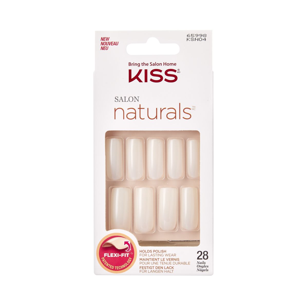 Kiss Salon Natural sztuczne paznokcie go rouge, 1 opak.