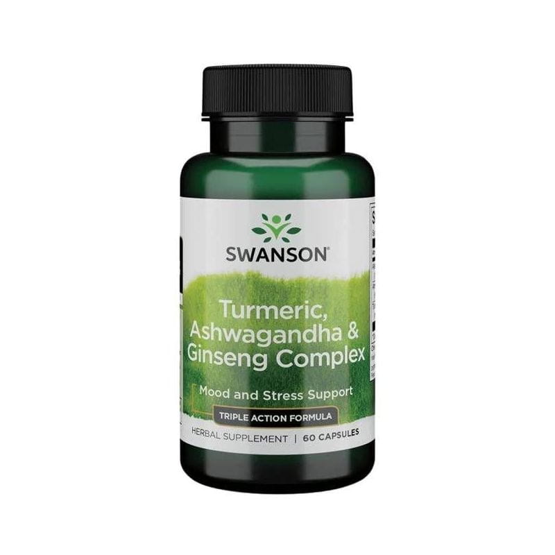 Full Spectrum Turmeric, Ashwagandha & Ginseng Complex 60 kaps. (Swanson)