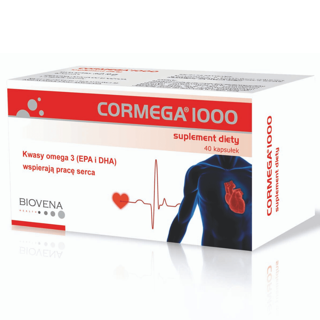 Biovena Cormega 1000 suplement dla serca, 40 kaps./1 opak.