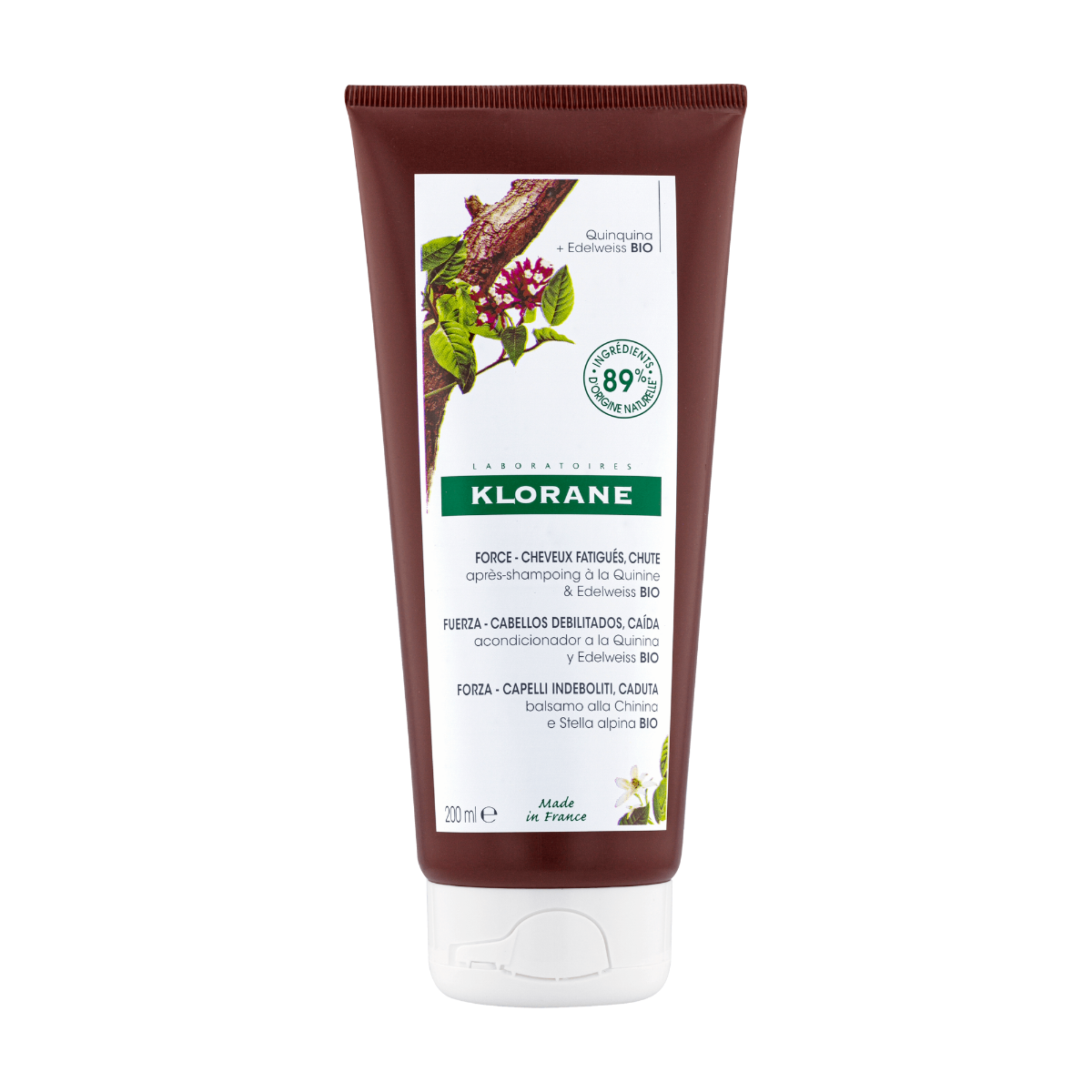 Klorane Odżywka do włosów z Chininą i Organiczną Szarotką , 200ml