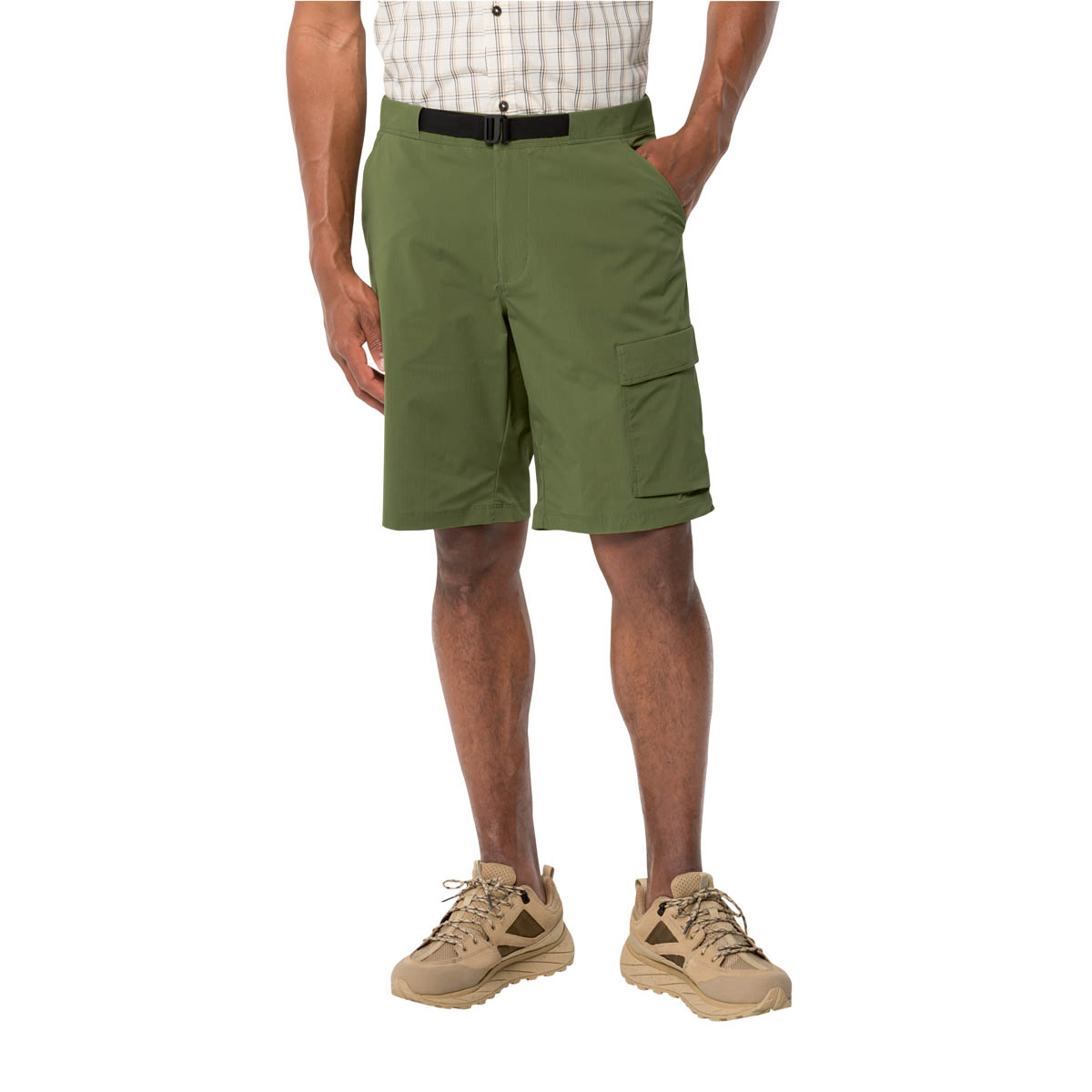 Krótkie spodenki męskie Jack Wolfskin WANDERTHIRST SHORTS M greenwood - 48