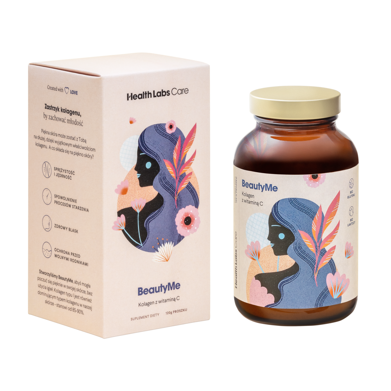 Health Labs Care BeautyMe kolagen z witaminą C suplement diety, 114 g