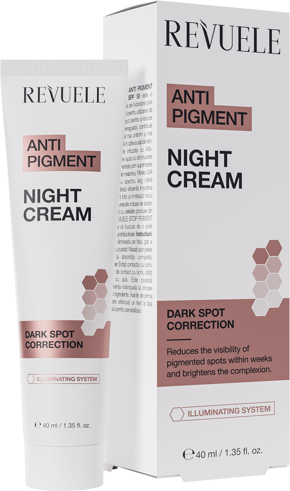 Revuele Anti Pigment rozjaśniający krem do twarzy na noc, 40 ml