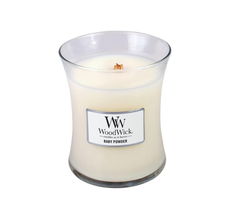 WoodWick - Świeca Średnia Baby Powder 100h