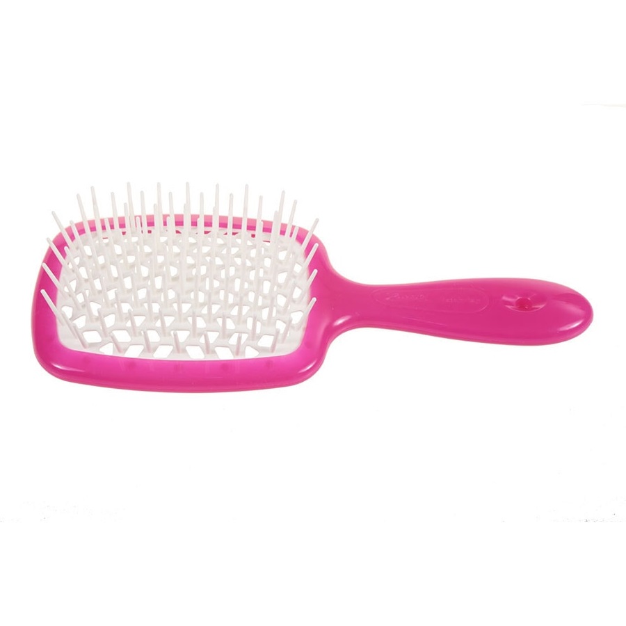 Janeke Superbrush szczotka fryzjerska do rozczesywania włosów Różowo-Biała, 1 szt.