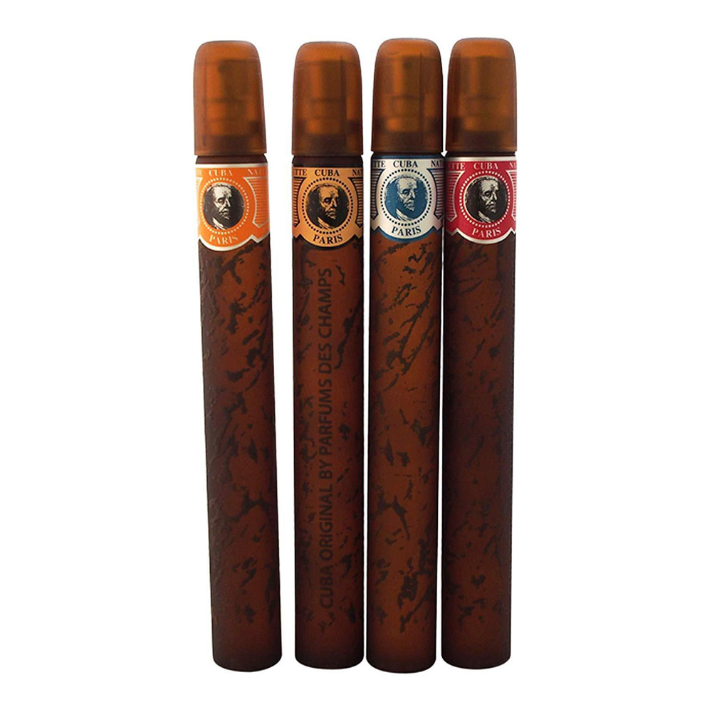 Cuba Original Classic zestaw męski: woda toaletowa Gold, 35 ml + woda toaletowa Blue, 35 ml + woda toaletowa Red, 35 ml + woda toaletowa Orange, 35 ml
