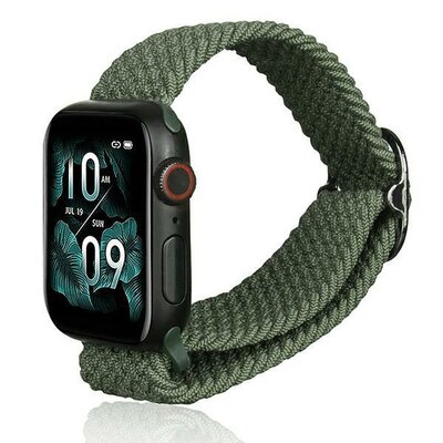 Pasek BELINE Textile do Apple Watch 2/3/4/5/6/7/8/SE/SE 2/Ultra do koperty 42/44/45/49mm Zielony