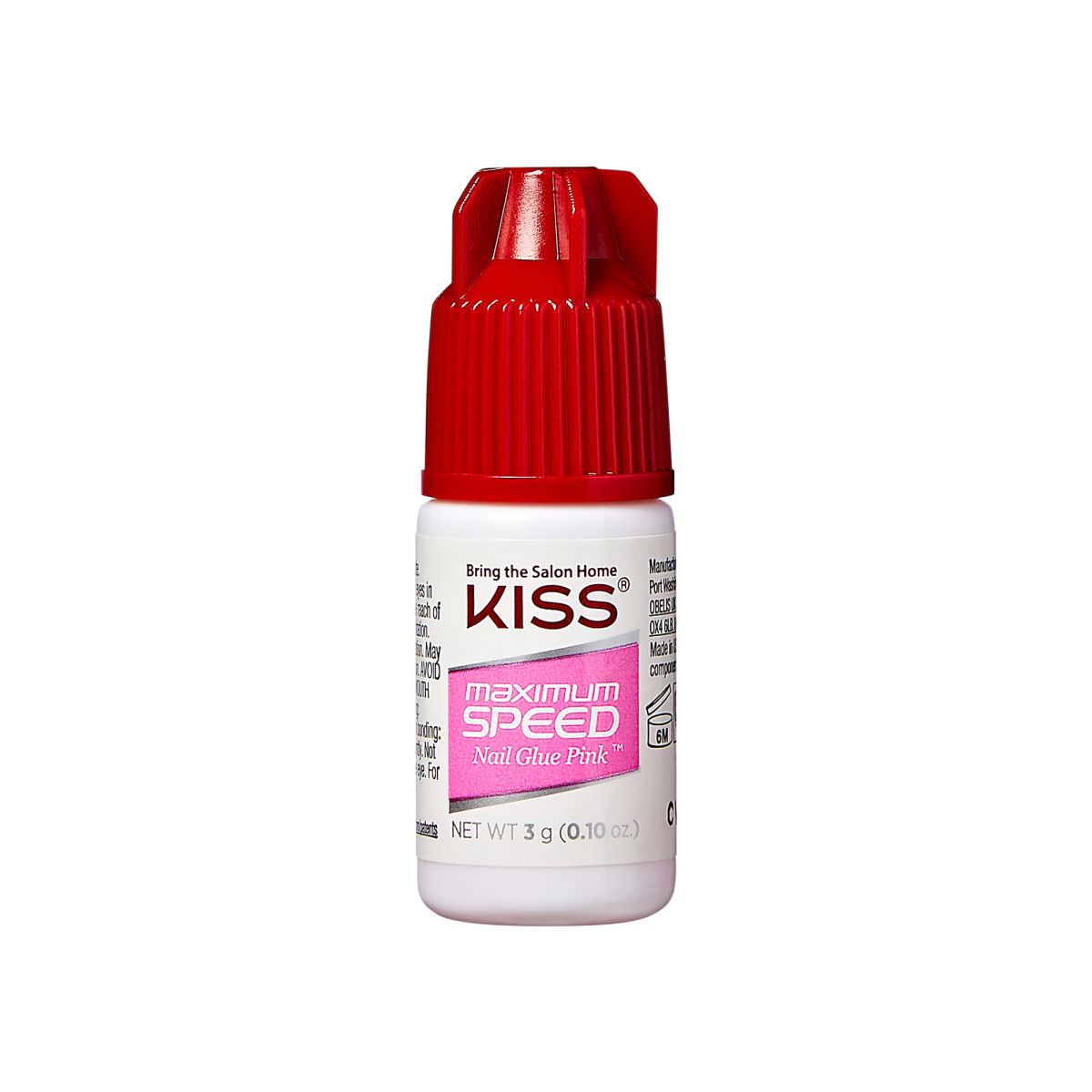 Kiss Max Speed klej do sztucznych paznokci pink, 3 g
