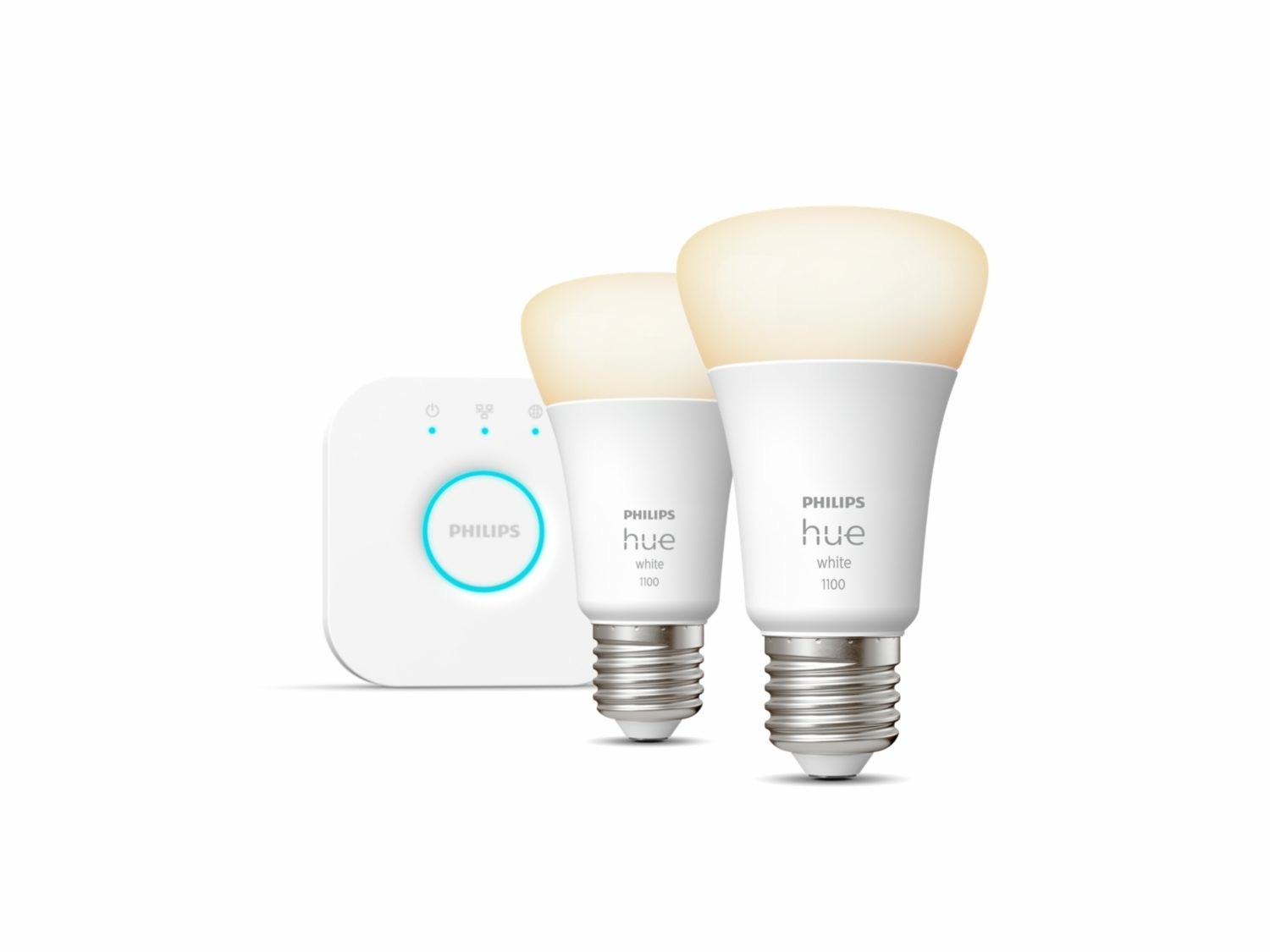 Philips Hue W E27 2 set - żarówka dwupak + mostek