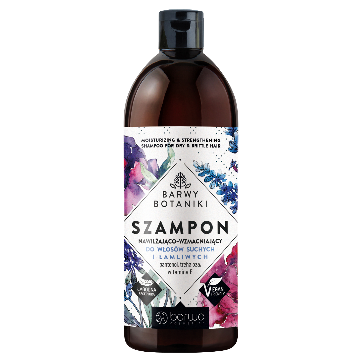 Barwa Barwy Botaniki nawilżająco-wzmacniający szampon do włosów suchych i łamliwych, 480 ml