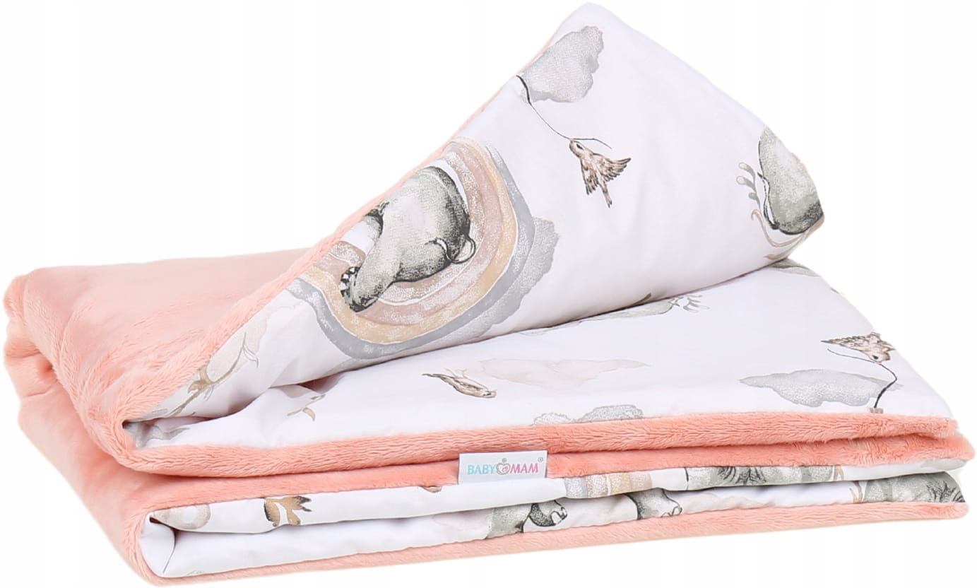 Babymam kocyk dla niemowląt uniwersalny dwustronny