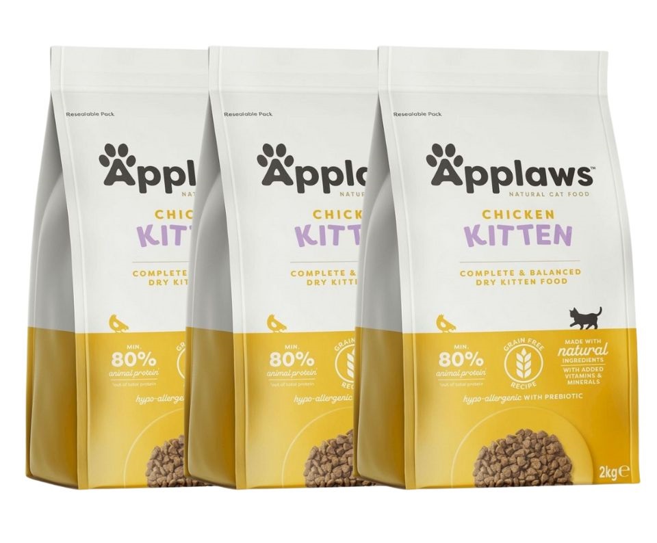 APPLAWS Cat Kitten Chicken 6 kg (3x2 kg) z kurczakiem dla kociąt